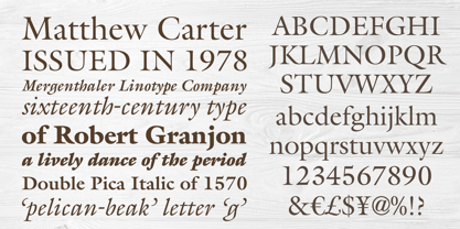 ITC Galliard Font Poster 3